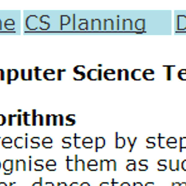 Computer Science Terminology for Primary Teachers