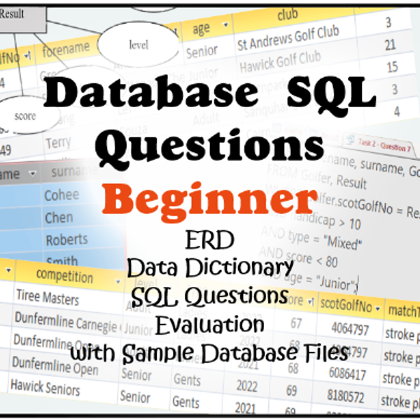 Database SQL Beginner Questions
