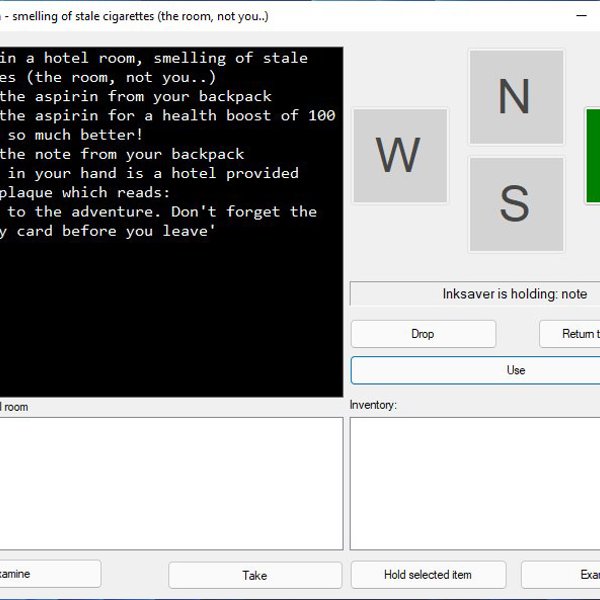 Text Adventure Game using C# and Winforms
